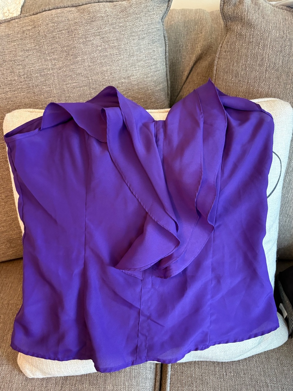 Dark purple blouse Miley Cyrus x Max Azria brand.